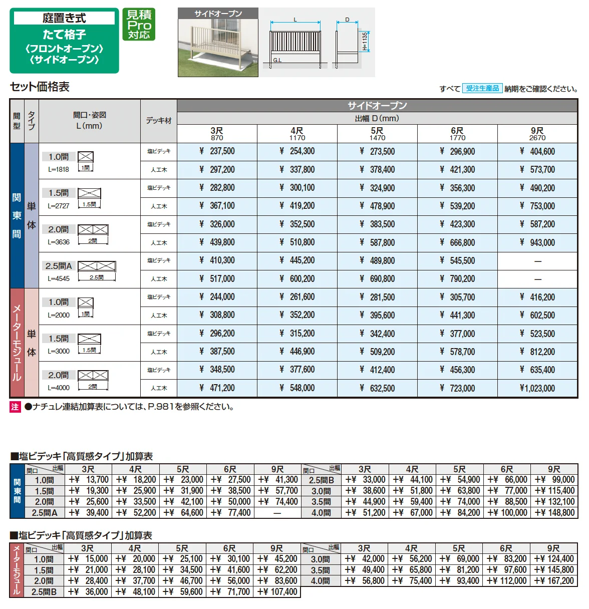 オルネ(庭置き式 たて格子〈サイドオープン〉)_価格_1