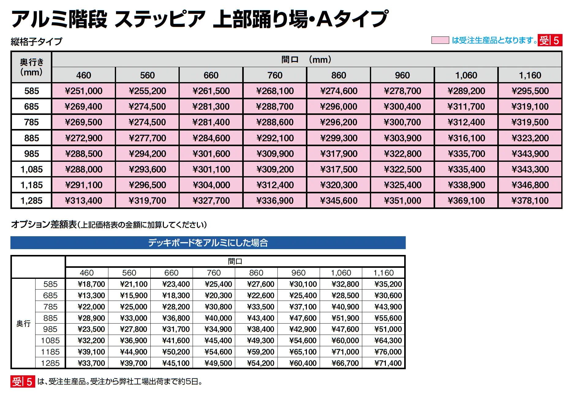 アルミ階段 ステッピア_価格_3