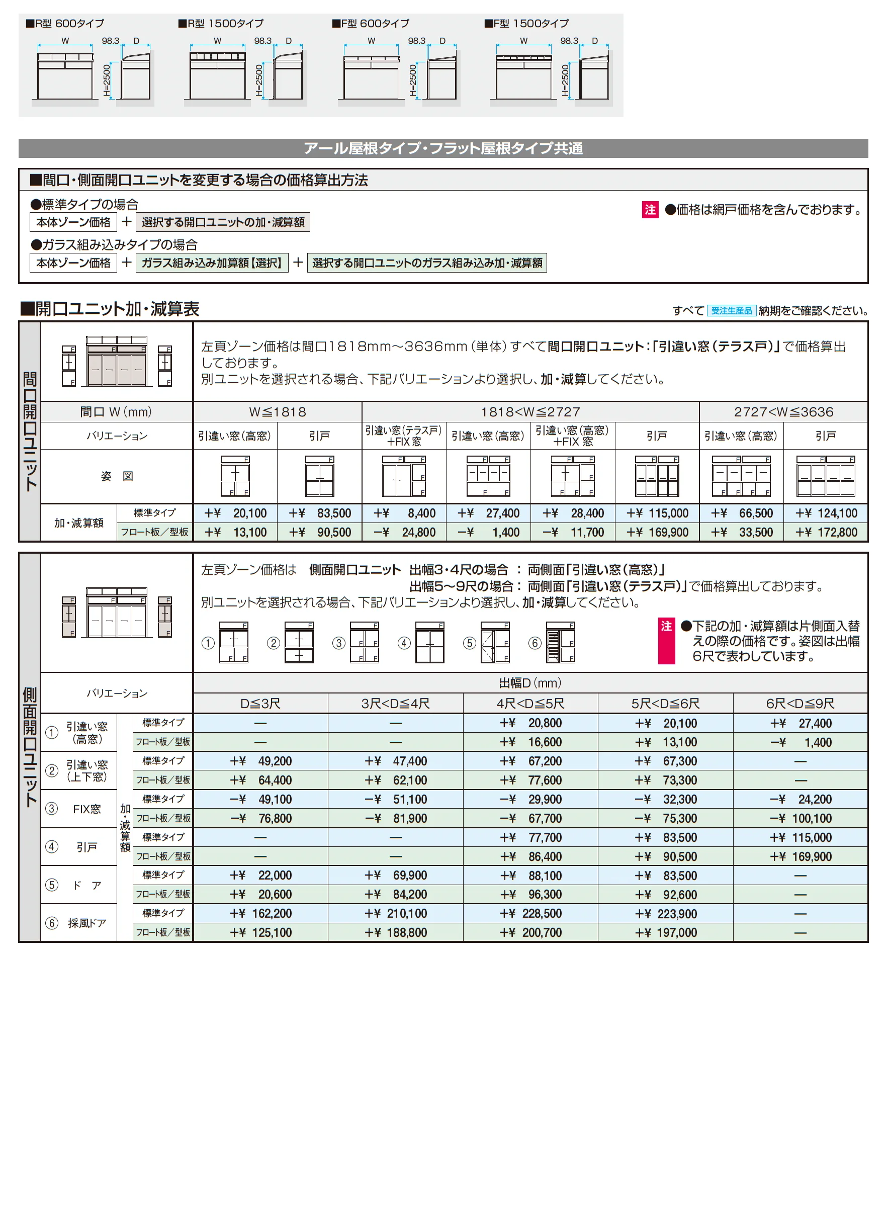 晴れもようwith特注品(土間仕様/ランマ付き H20サイズ)_価格_2