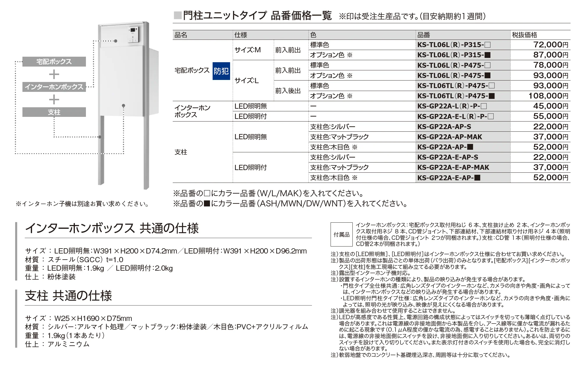 宅配ボックス Na Box+POST_価格_2