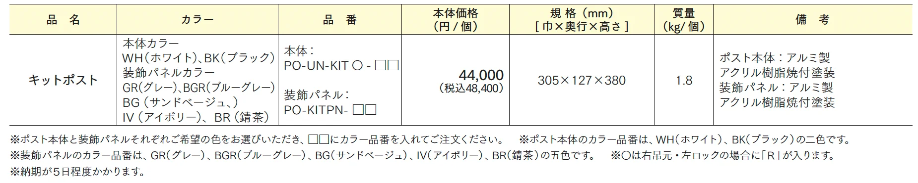 キットポスト【2024年版】_価格_1