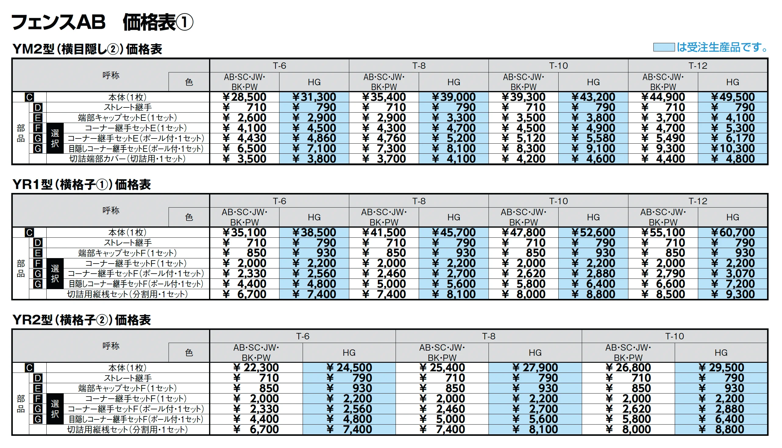 フェンスAB 多段柱(2段柱)_価格_7