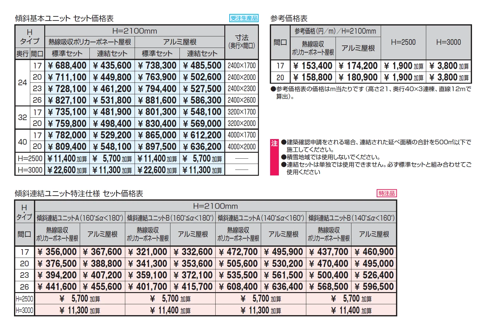 レイロード 一本柱タイプ(偏芯柱) 傾斜基本ユニット_価格_1