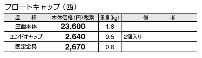 フロートキャップ【2025年版】_価格_3