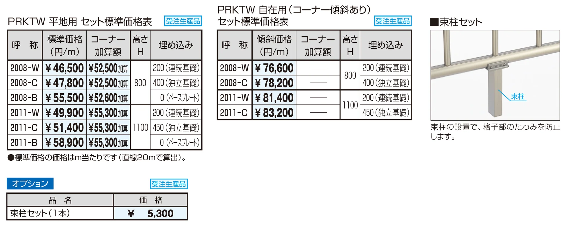 ピュアライン 木調笠木付たて格子タイプ_価格_1