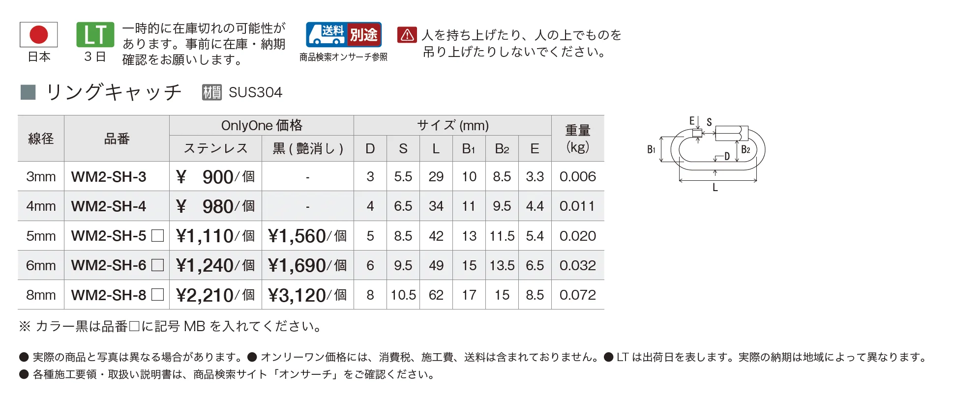 リングキャッチ【2025年版】_価格_1