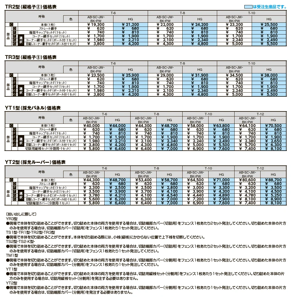 フェンスAB 多段柱(2段柱)【2024年版】_価格_5