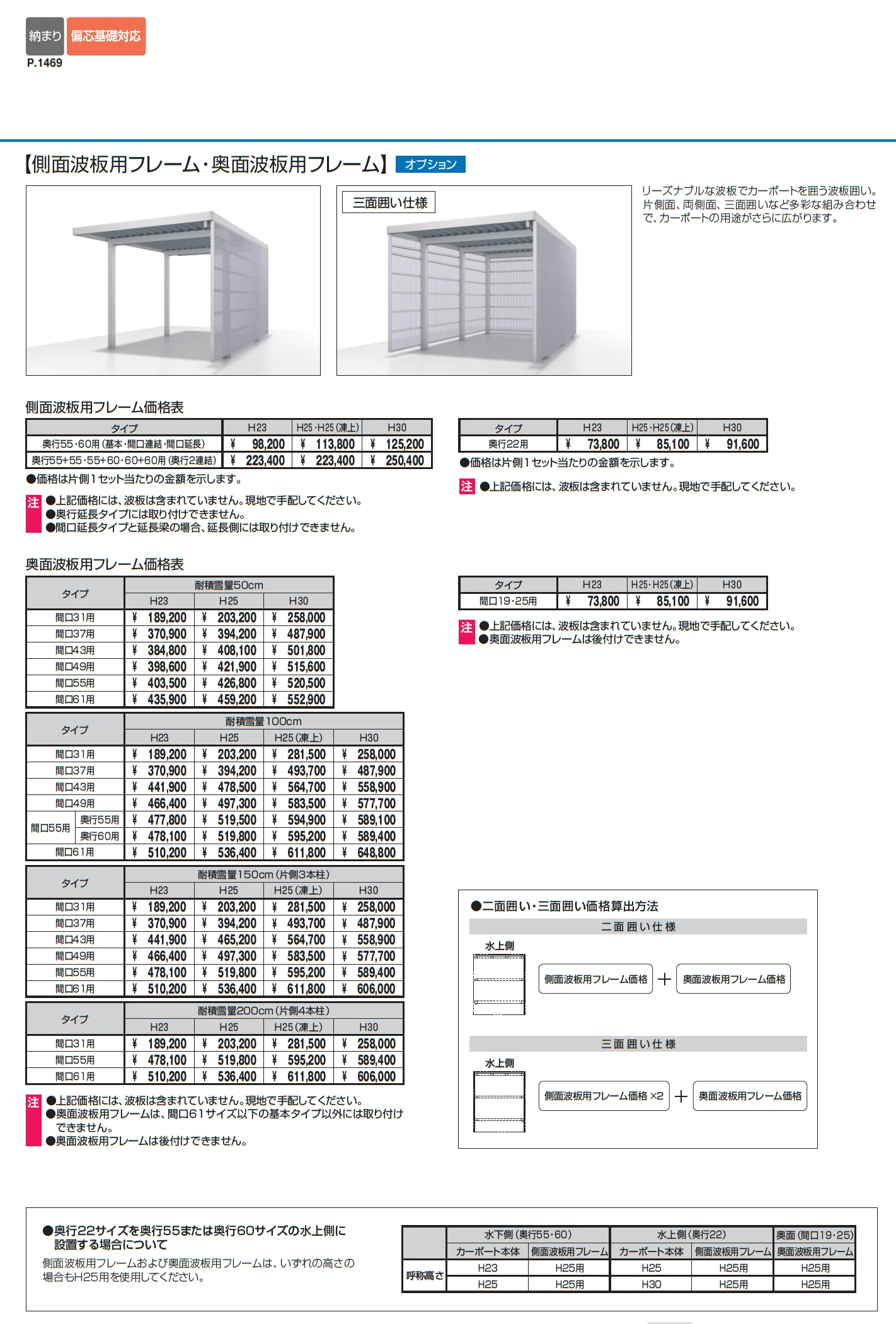 G1-R/ジーワン アール(耐積雪量150cm仕様：基本・奥行延長・間口延長・奥行連結・間口連結)【2025年版】_価格_8