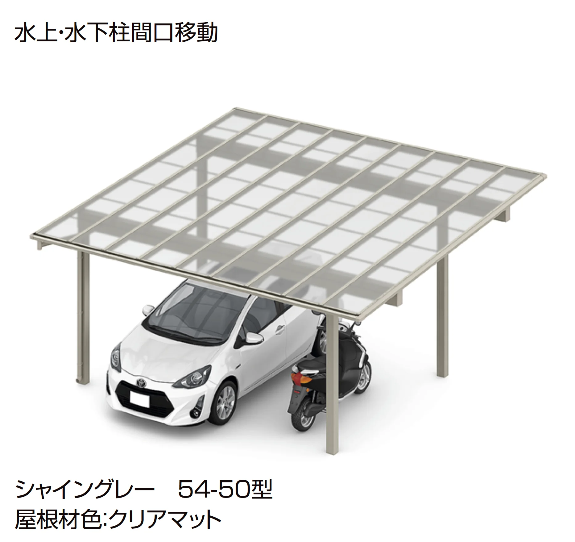 LIXILの「フーゴFプラス 2台用 柱間口移動」のサブ画像3