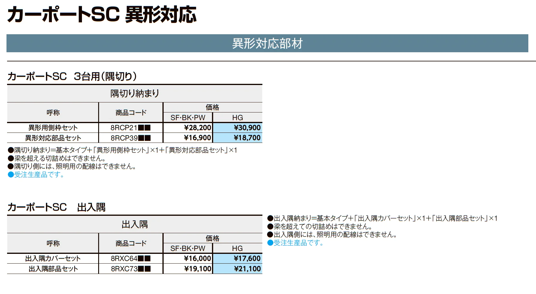 カーポートSC 3台用_価格_12