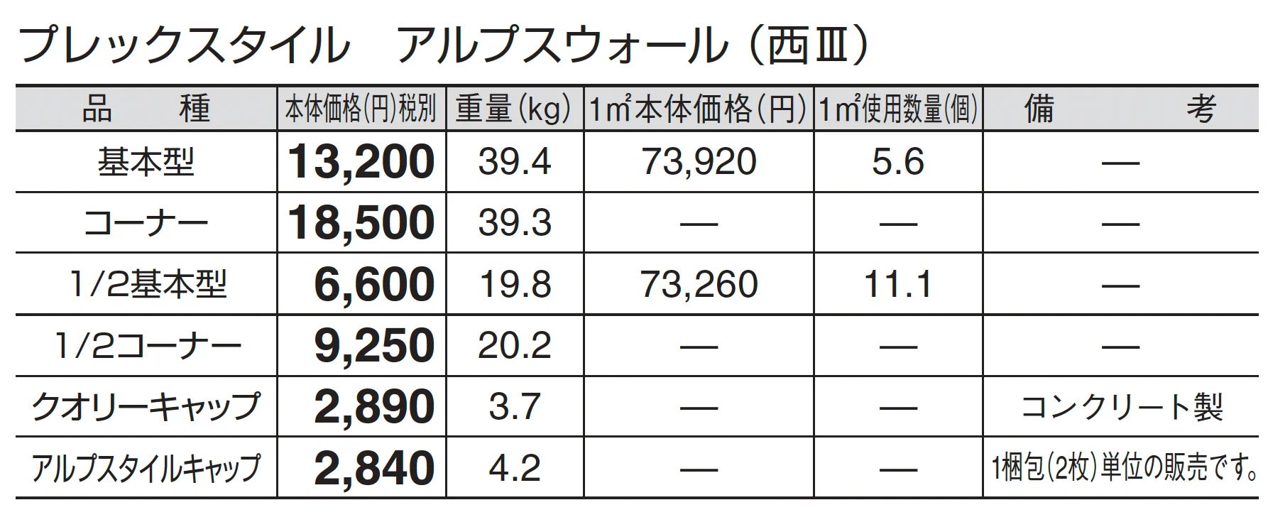 プレックスタイル アルプスウォール_価格_5