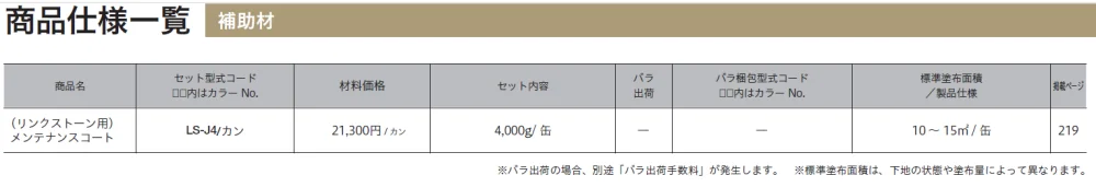 リンクストーン用 メンテナンスコート(舗装用)【2024年版】_価格_1