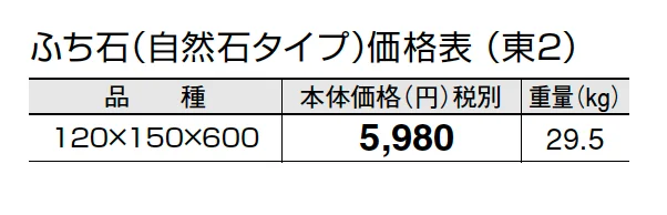 ふち石(自然石タイプ)【2024年版】_価格_2