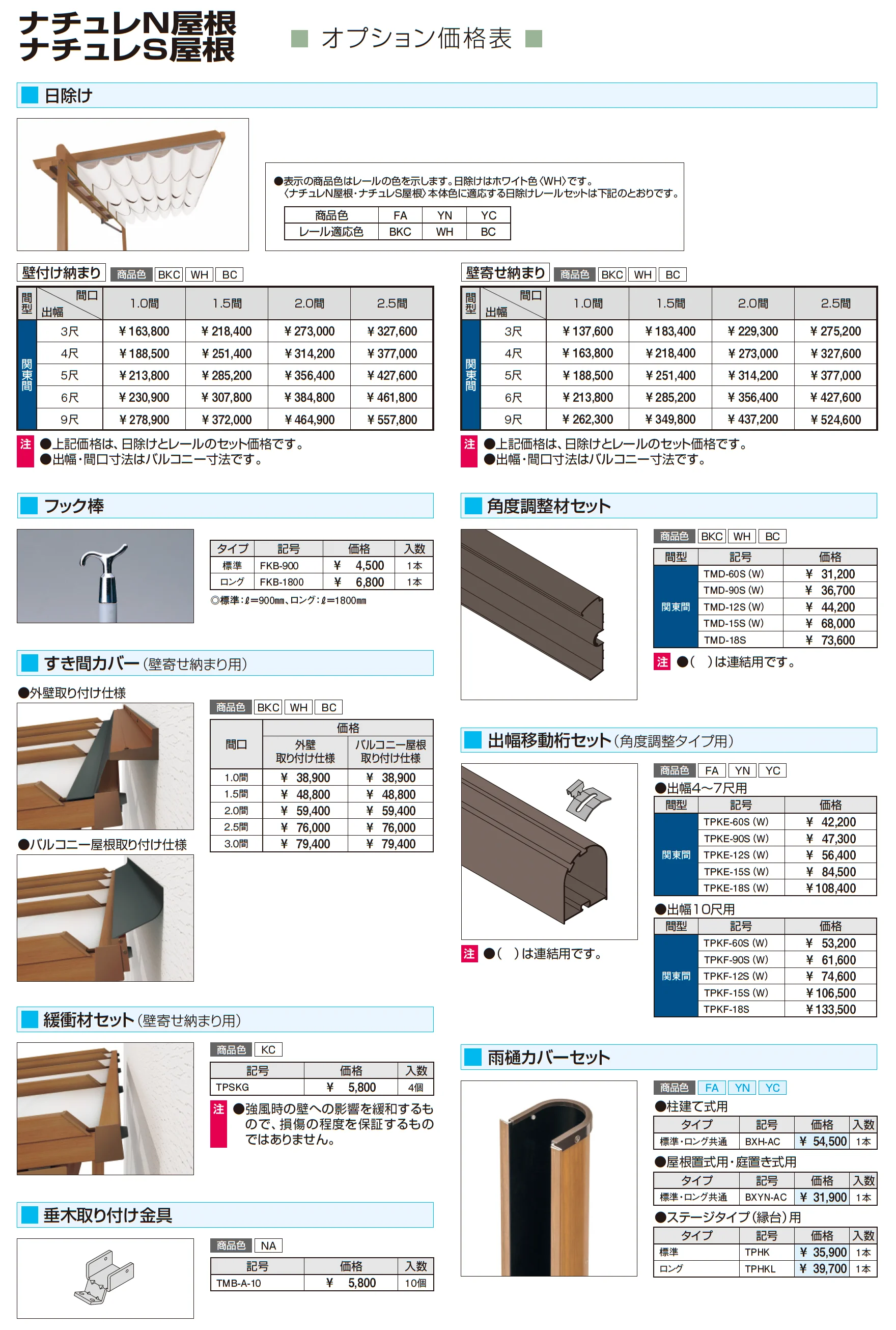 ナチュレN屋根(オルネ 柱建て式用 600タイプ 壁付け納まり)_価格_2