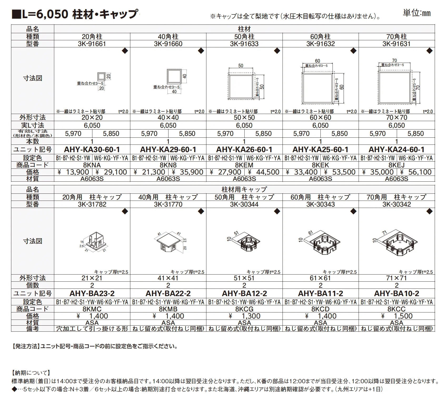 柱材・柱材用キャップ【2025年版】_価格_3