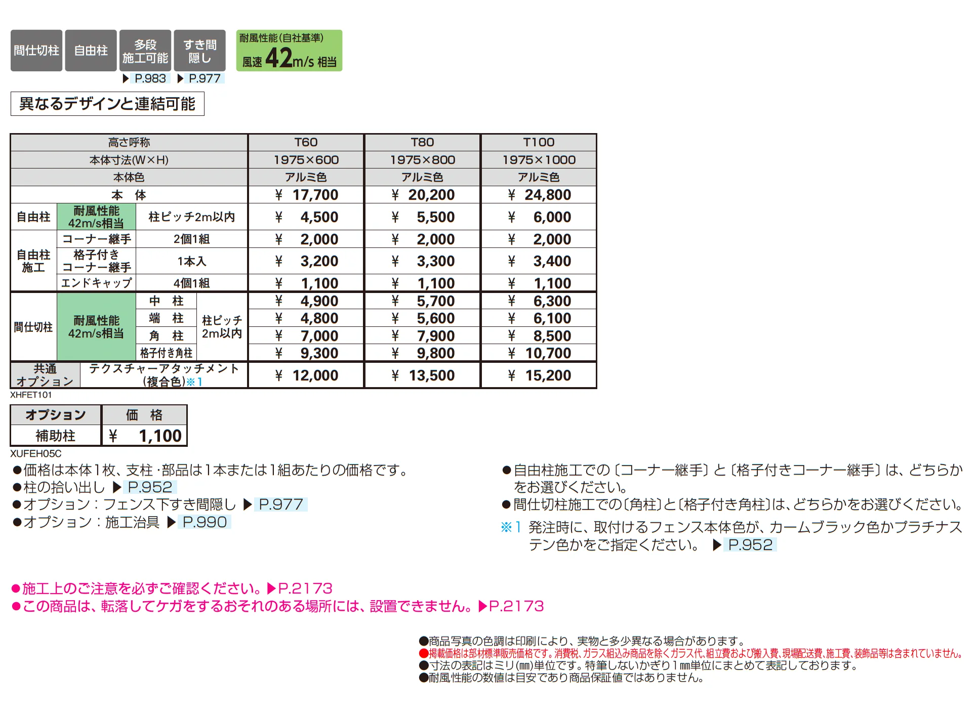 シンプレオ フェンスT1型_価格_1