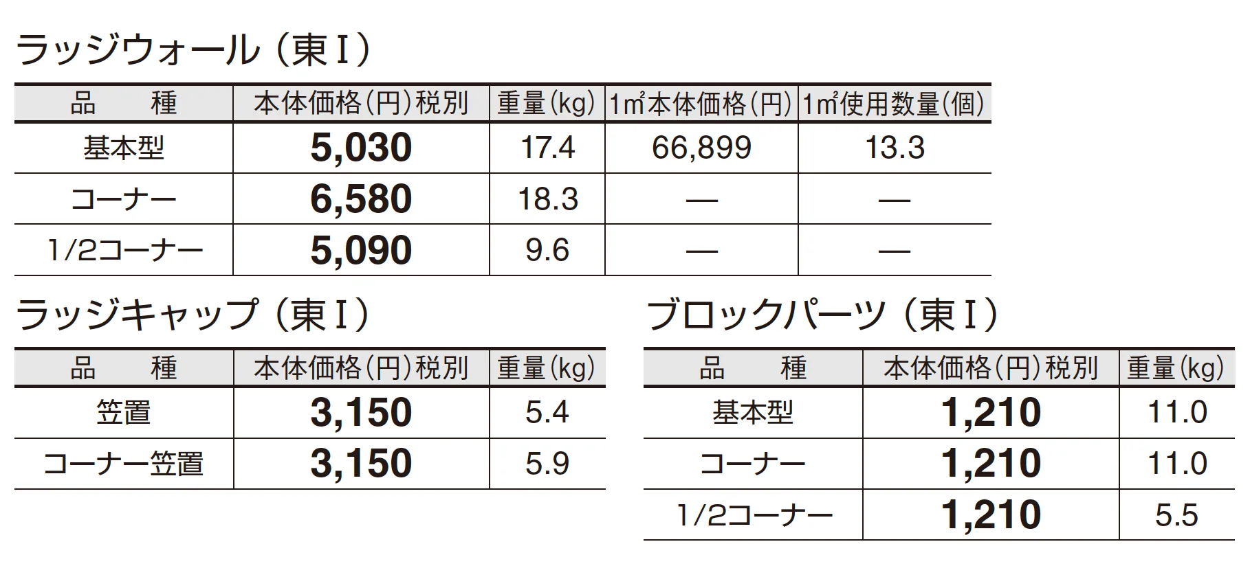 ラッジウォール_価格_1