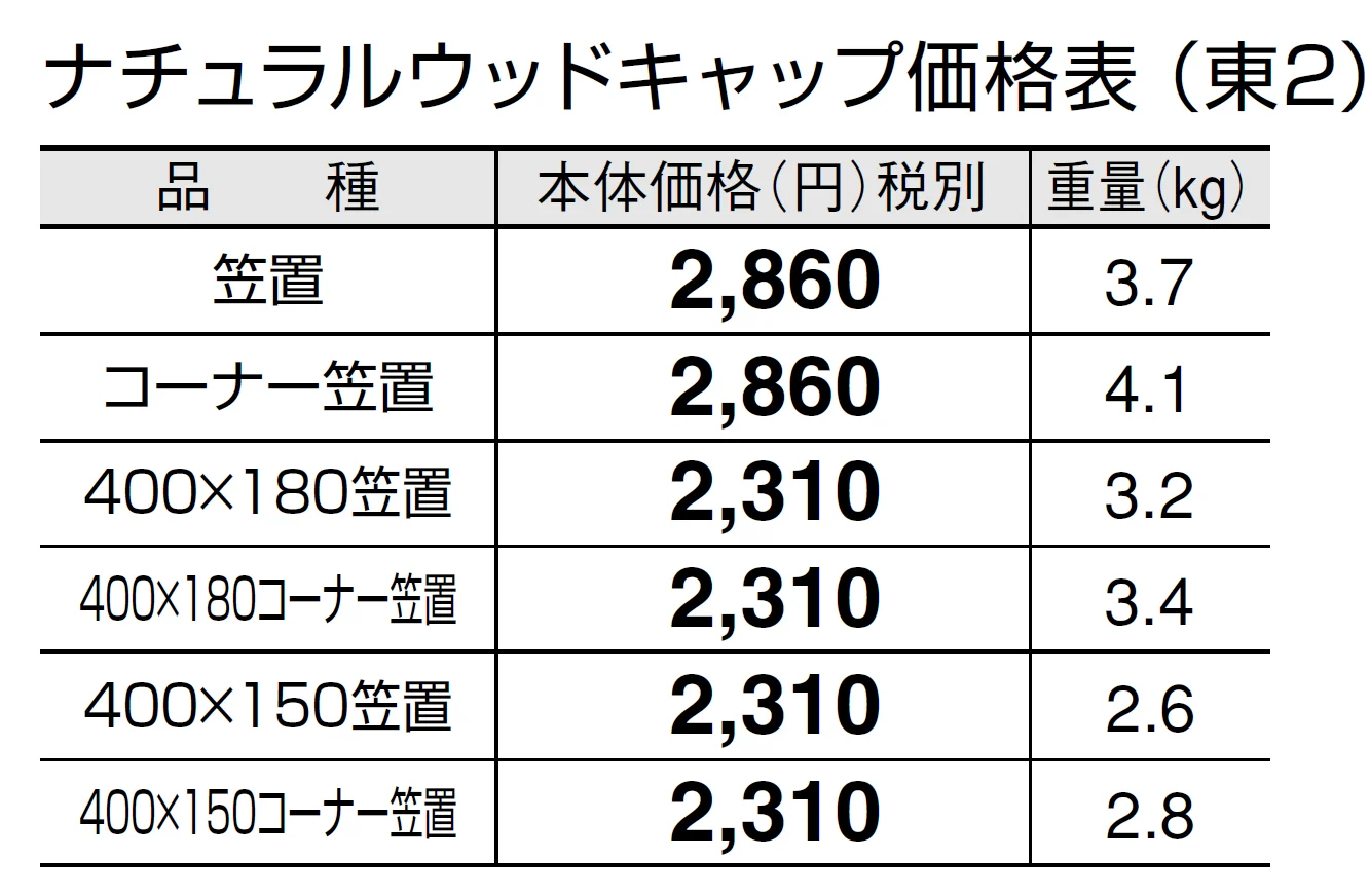 ナチュラルウッドキャップ【2024年版】_価格_2