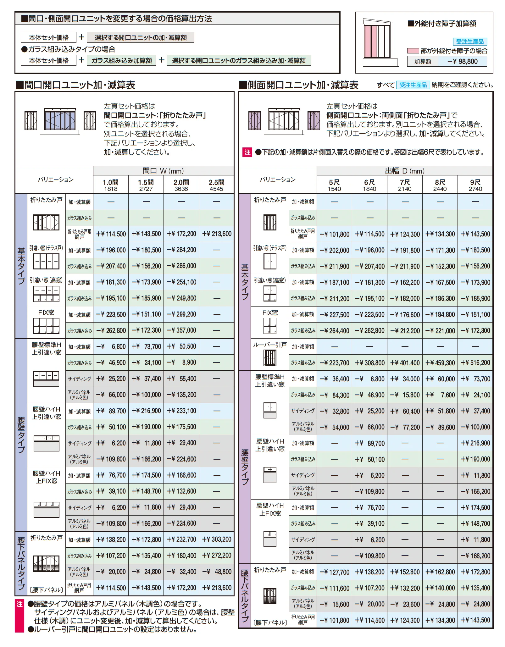 ハピーナリラ (土間仕様 H=22・24)_価格_2