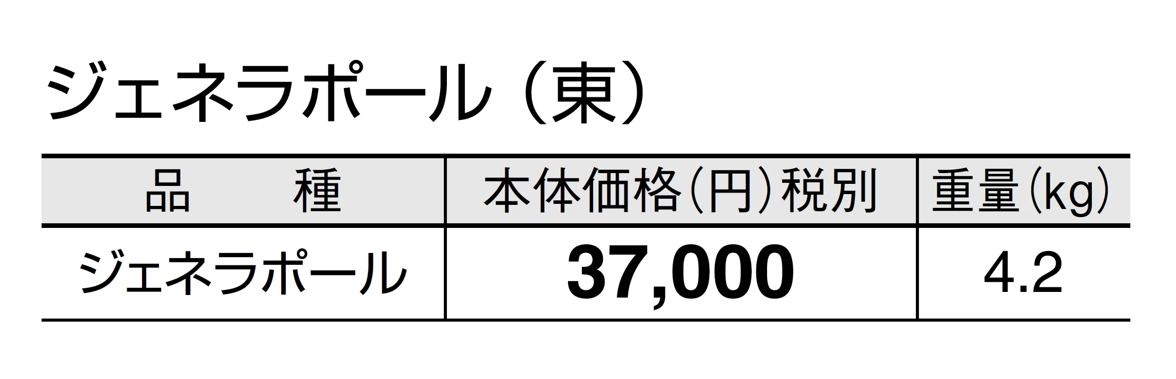 ジェネラポール_価格_1