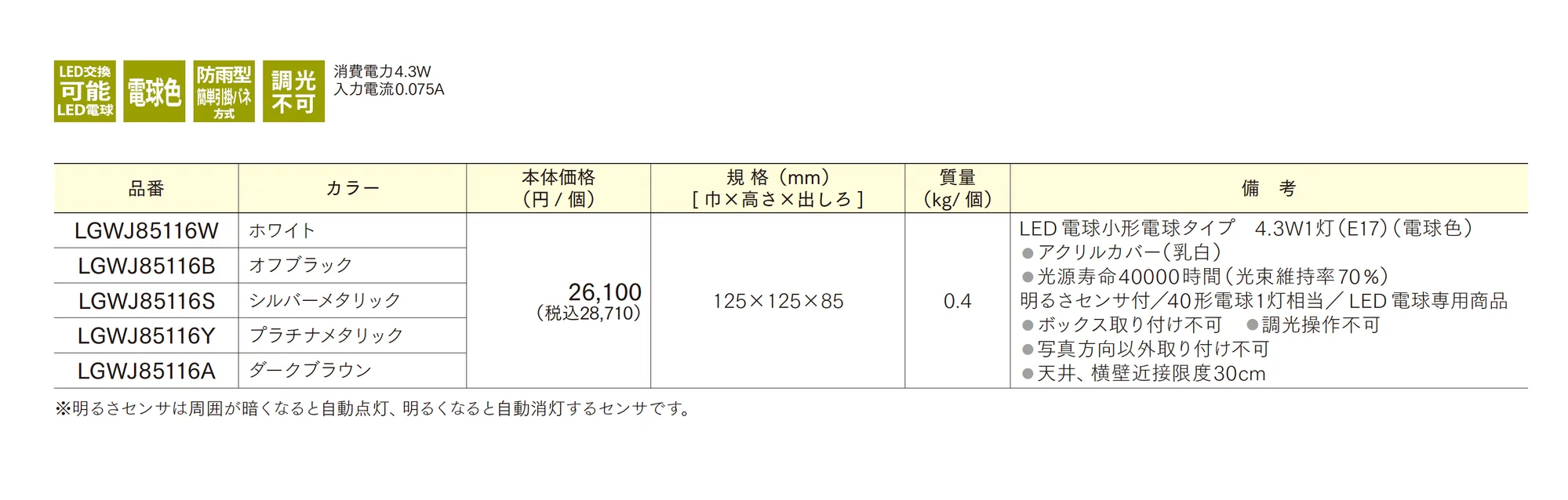 LED表札灯 遮光タイプ_価格_1