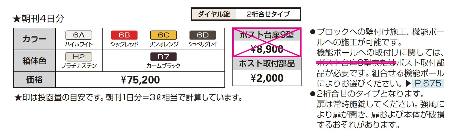 エクステリアポストシリーズT12型【2025年版】_価格_1
