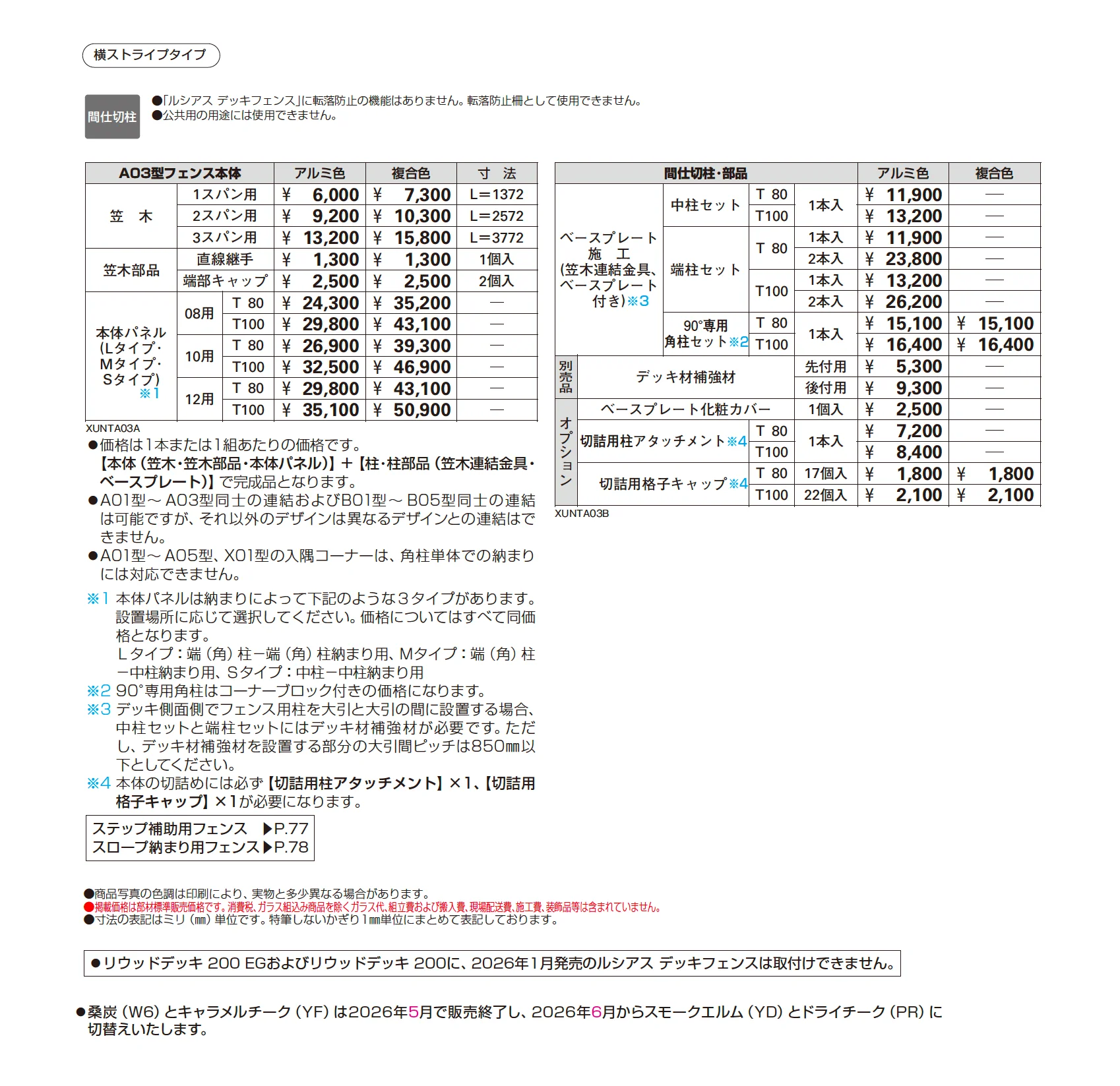 ルシアス デッキフェンス A03型【2026年1月発売】【2025年版】_価格_1