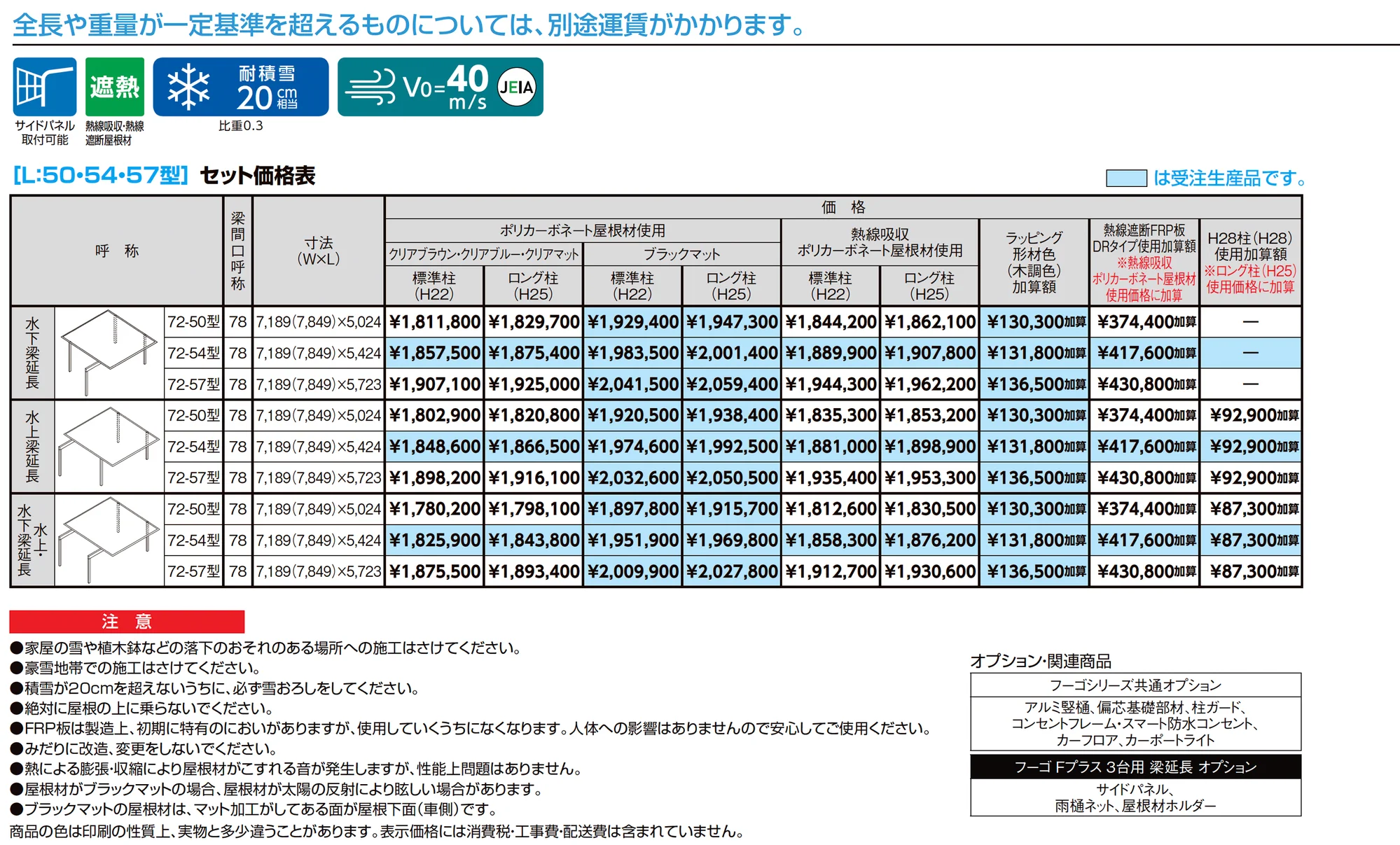 フーゴFプラス 3台用 梁延長_価格_1