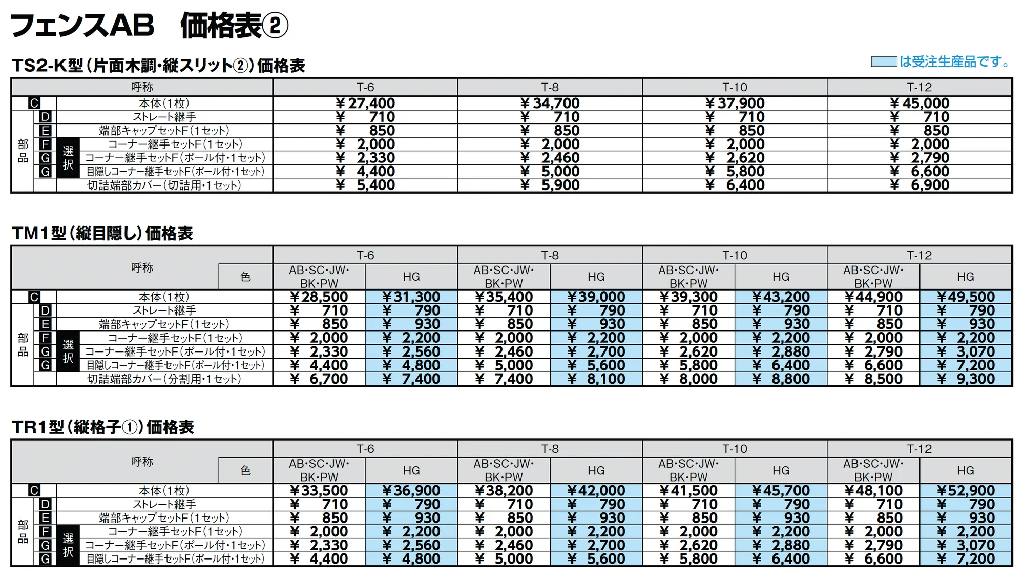 フェンスAB 多段柱(3段柱)_価格_11