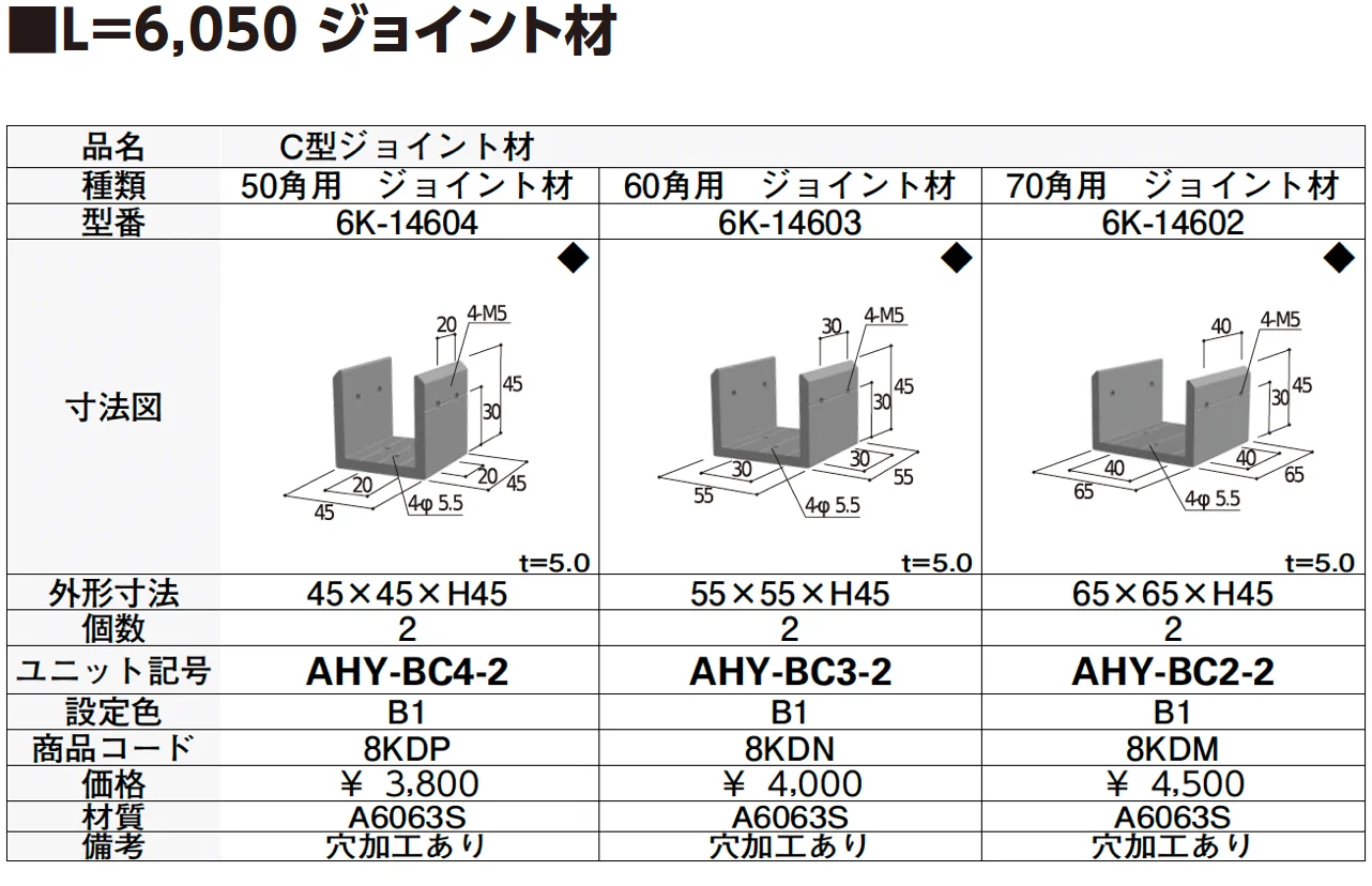C型ジョイント材【2024年版】_価格_3