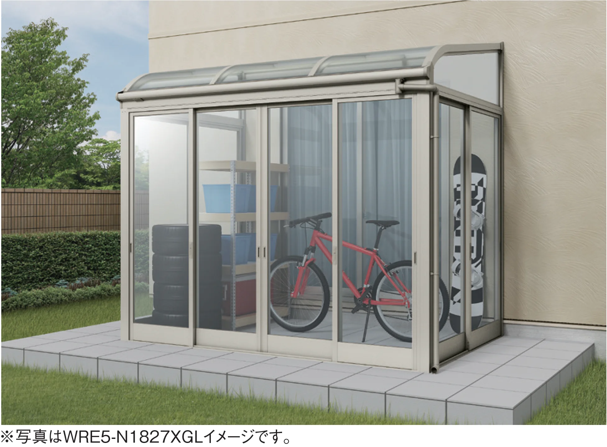 大仙の「ソレイドテラス囲い ノーマルサッシ(ランマなし)【土間仕様】」