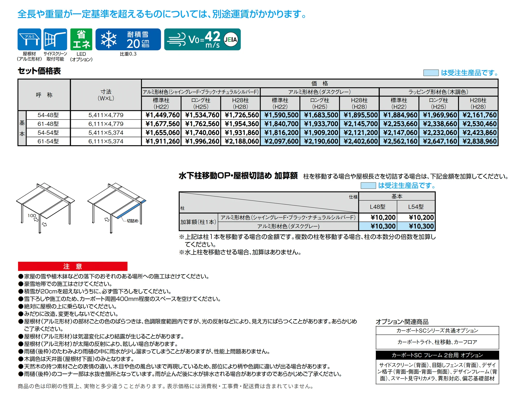 カーポートSC フレーム 2台用_価格_1