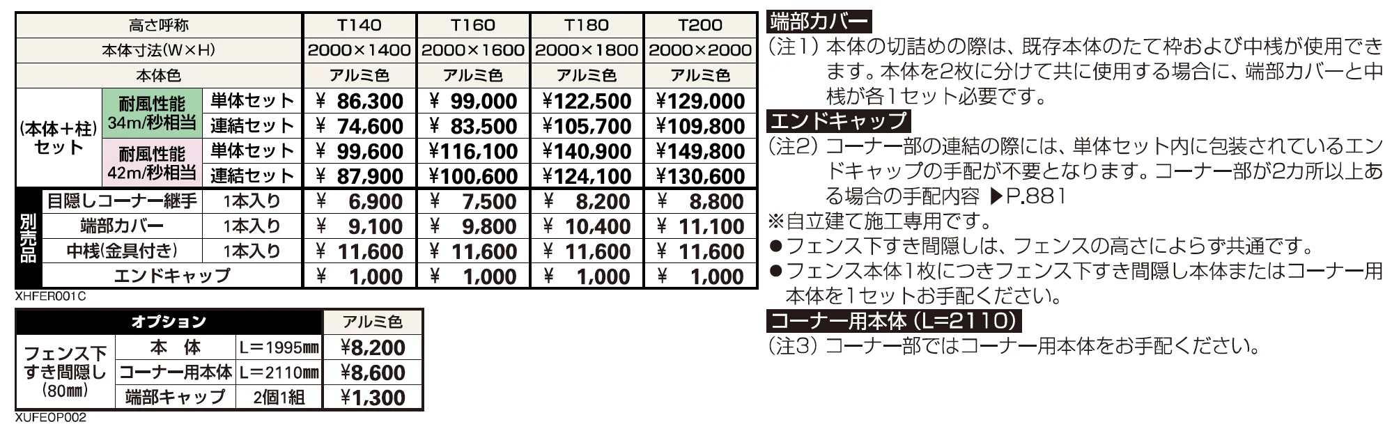 シンプレオ スクリーンフェンスR1型【2023年版】_価格_1