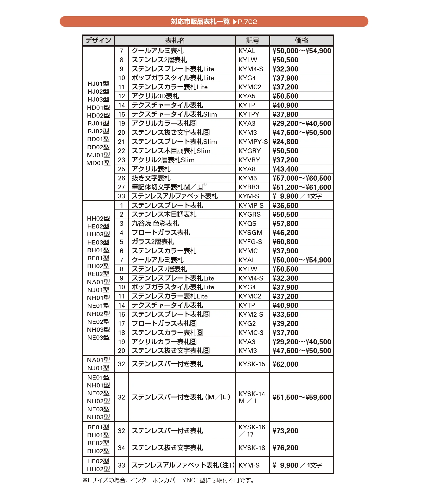 ルシアス ウォール NA01型_価格_4