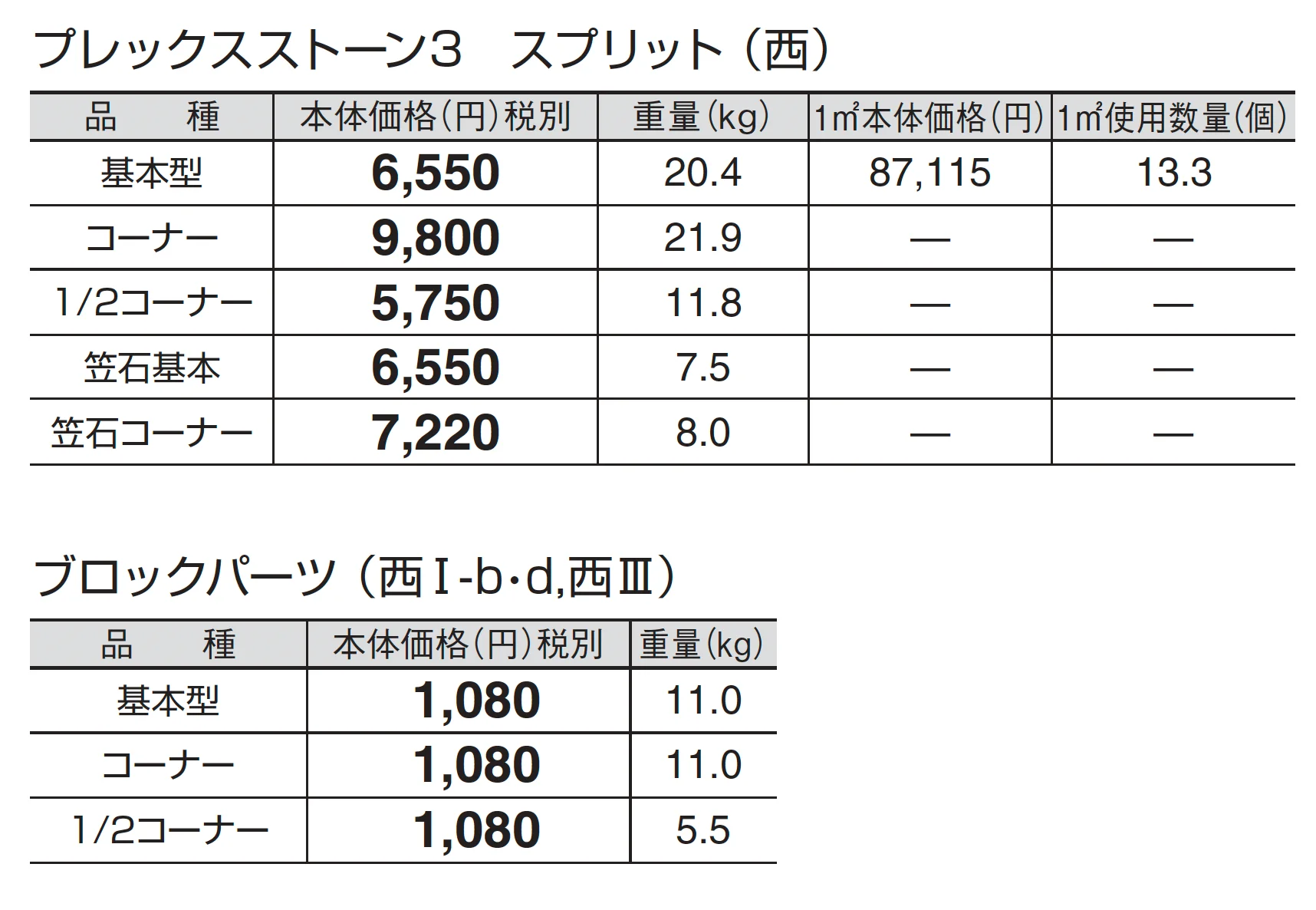 プレックスストーン3 スプリット_価格_4