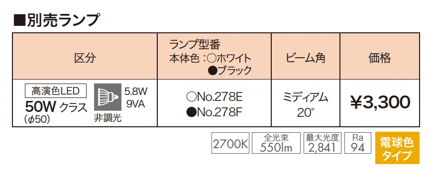スポットライト 上下配光【2023年版】_価格_4