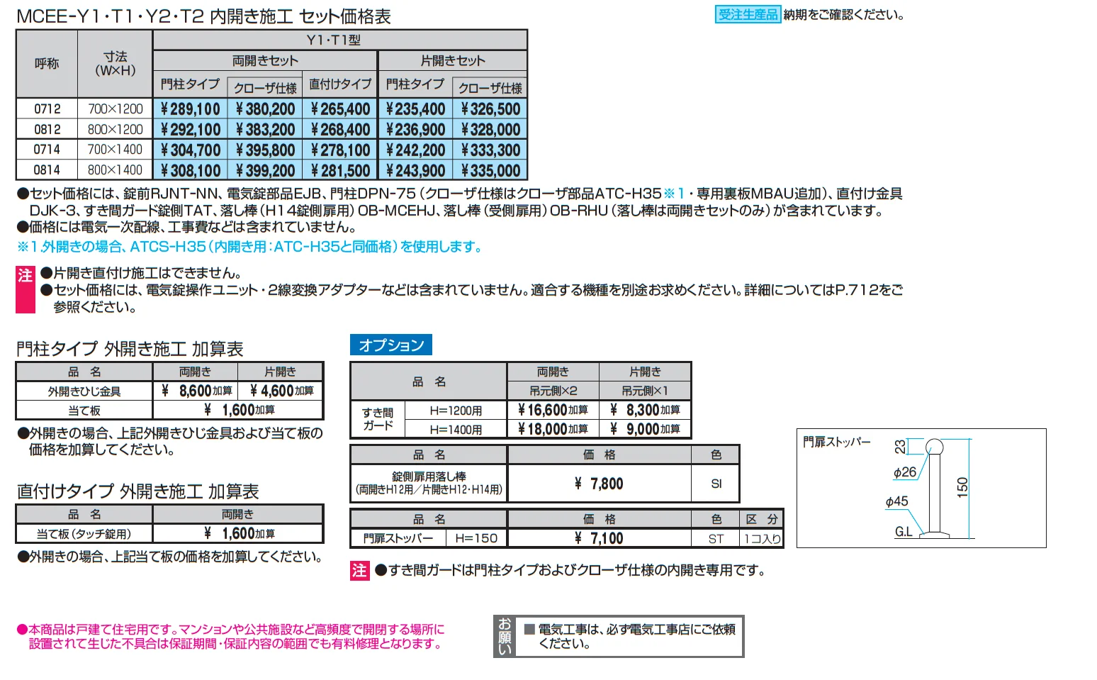 電気錠付き レジリアY1型【2025年版】_価格_1