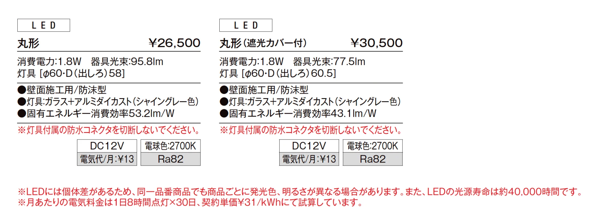 グラスウォールライト 丸形【2025年版】_価格_1