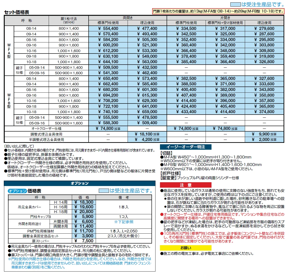 プレミエス門扉 M-FA型【2024年版】_価格_2
