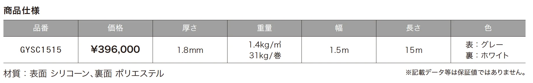 シリコーンファブリック【2024年版】_価格_1