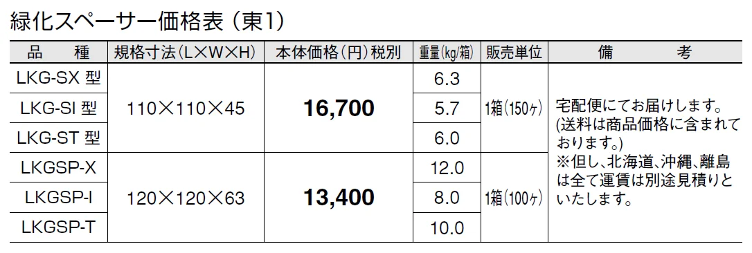 緑化スペーサー【2024年版】_価格_1