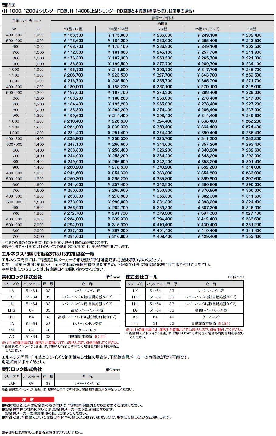 エルネクス門扉 M-YM型【2024年版】_価格_3