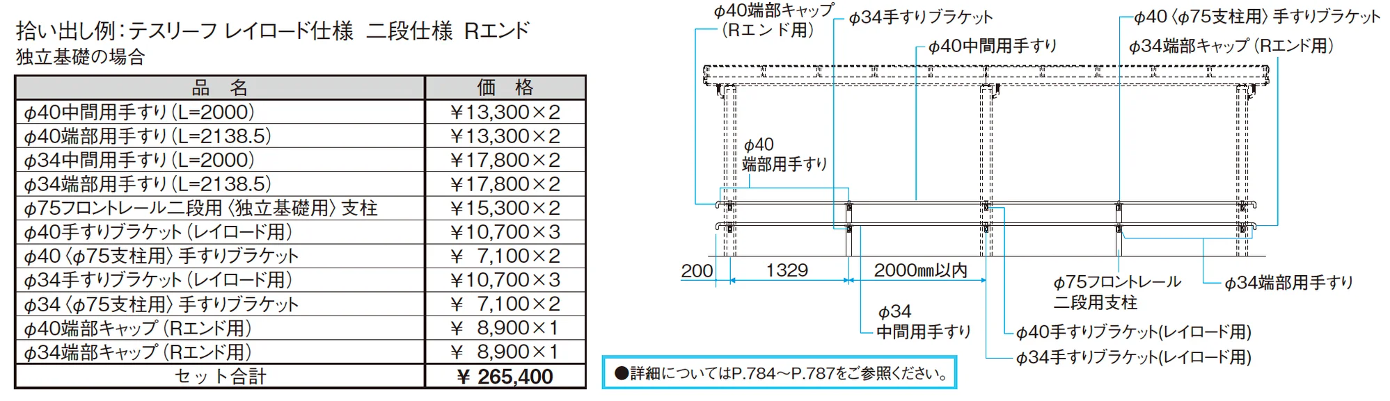テスリーフ レイロード仕様 一段仕様/二段仕様【2025年10月価格改訂版】_価格_2