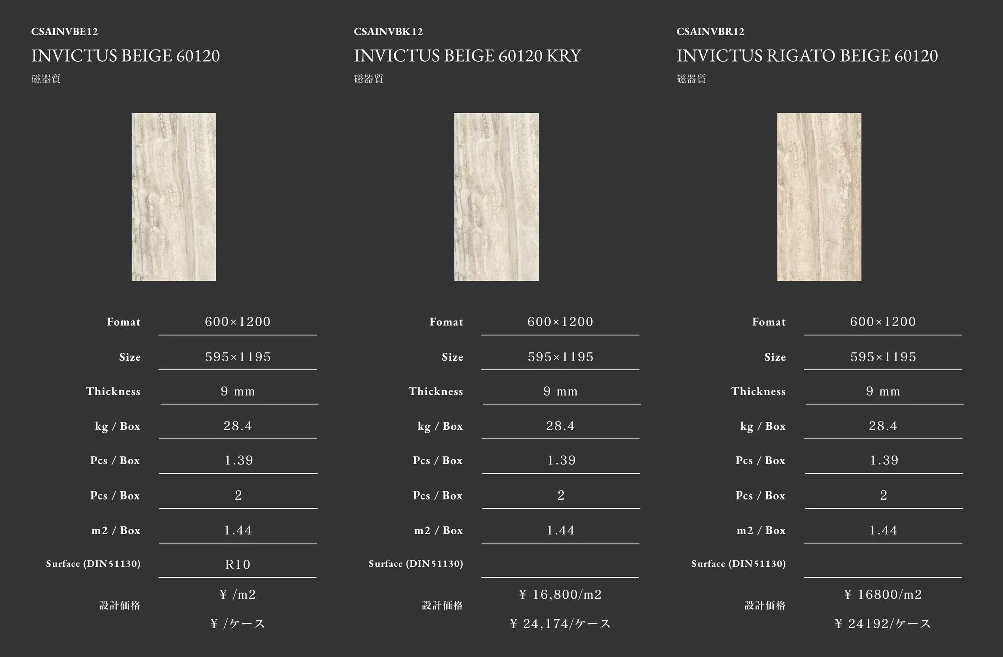 INVICTUS_価格_4