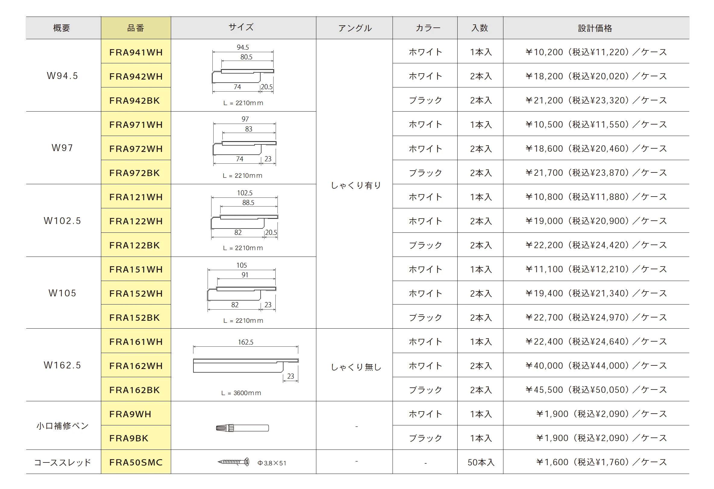 極薄窓枠 ﬁtframe【2025年版】_価格_1