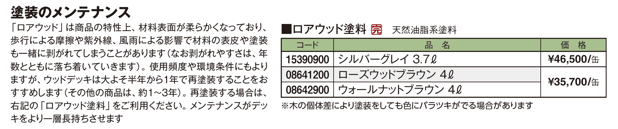 ロアウッド部材_価格_2