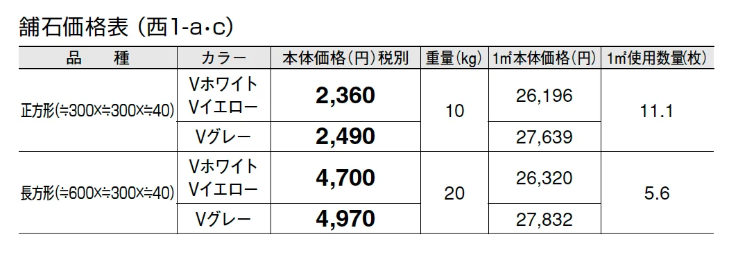 舗石【2024年版】_価格_3