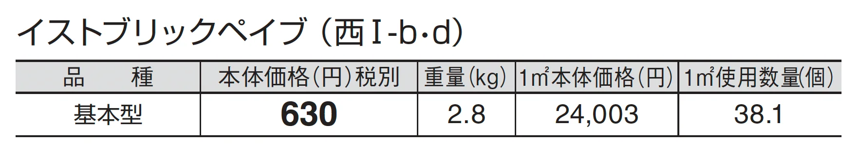 イストブリックペイブ_価格_4