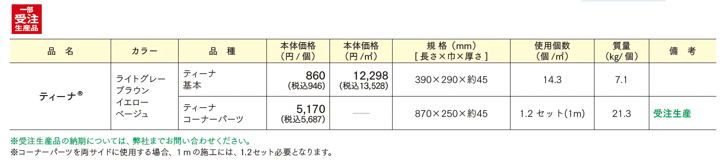 ティーナ【2025年版】_価格_1