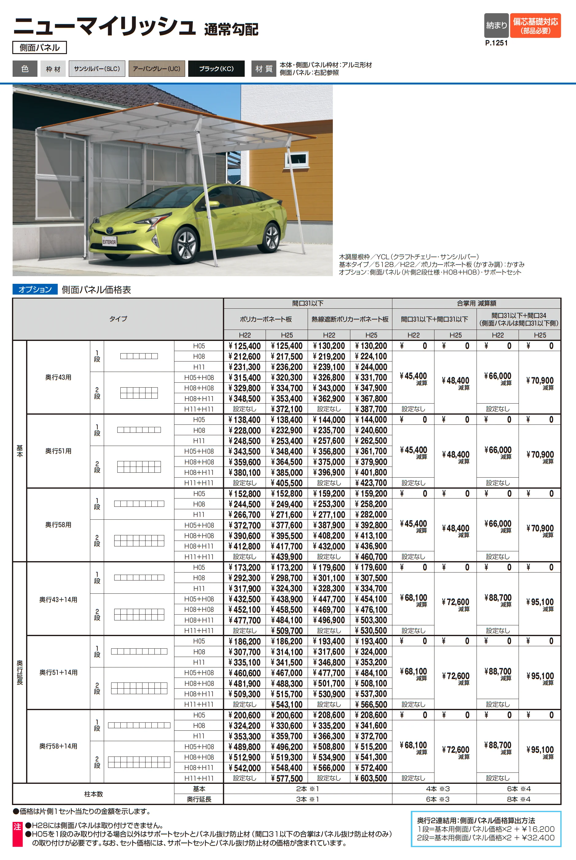 ニューマイリッシュ 通常勾配(基本・奥行2連結)_価格_2